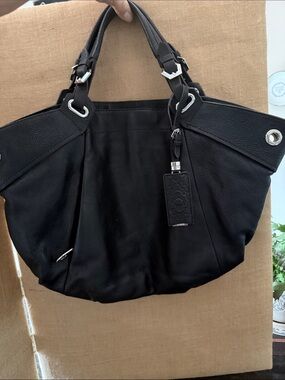 orYany Black Leather Hobo Shoulder Bag